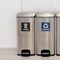 Avery Recycle and Trash Stickers, Blue and Black Recycle and Trash Signs for Bins, Containers, Trash Cans and Walls, Waterproof, UV Resistant, Preprinted, 4" x 4", 8 Total